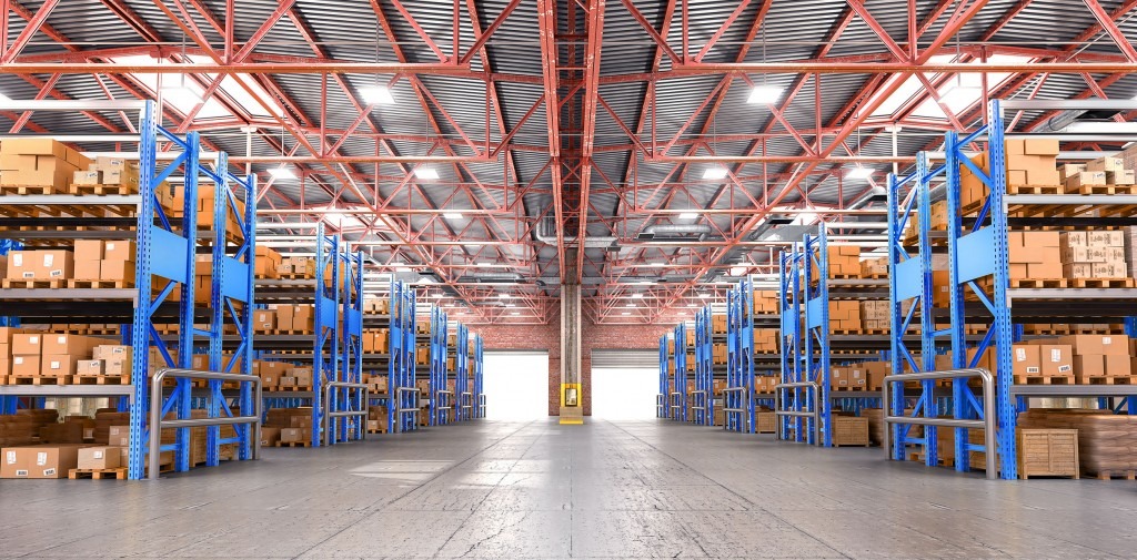 warehouse with boxes