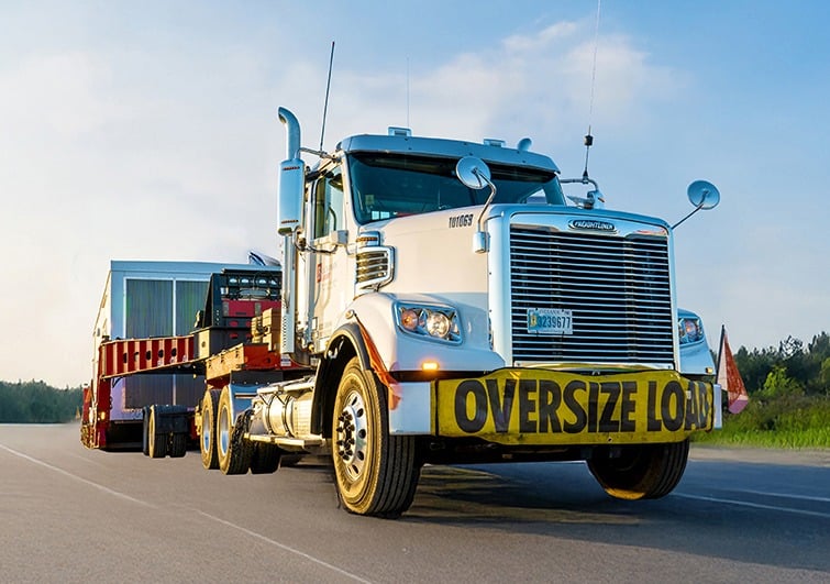 Buchanan Hauling and Rigging Heavy Haul Division moving large ov
